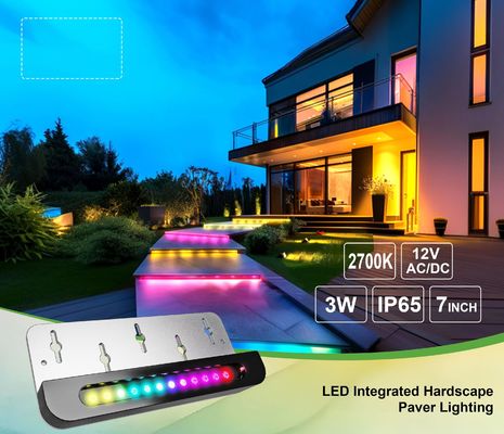 RGB çok renkli LED Alüminyum Adım Işıkları Su geçirmez IP65 Hareket Algılayıcısı ile Dış Duvar Işıkları