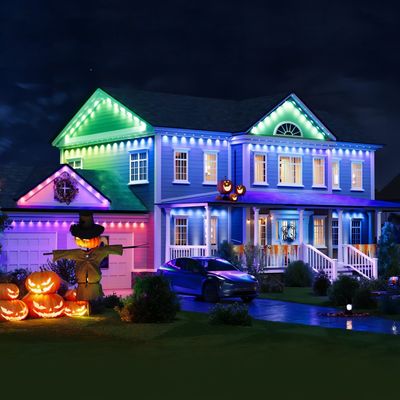 Su geçirmez Elektrikli RGBIC CCT Akıllı Eave String Düğün İçin Dış Duvar Işıkları