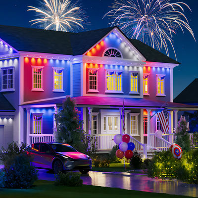 Duvarlı Dış Smart Eave Işıkları RGBIC CCT Işıklandırma CRI ve PC ABS Evi ile