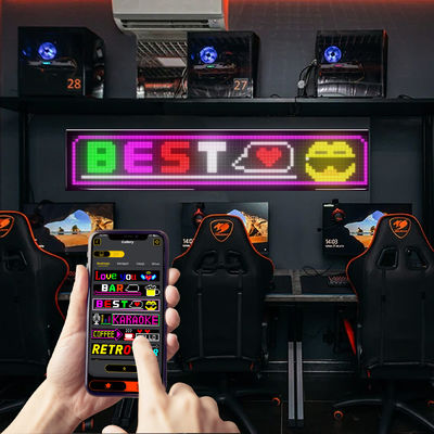 3500 Nits Parlaklık LED Esnek Ekran 16*144 Piksel Boyutlu Matrix Panel APP Kontrol / Uzaktan / Bluetooth